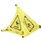Rubbermaid Commercial Multilingual Caution Safety Cone, 3-Side, Fabric, 21 x 21 x 20, Yellow FG9S0000YEL - alternate 3